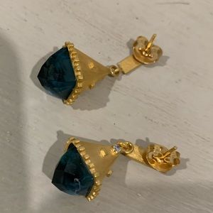 Julie Vos Blue drop down earrings